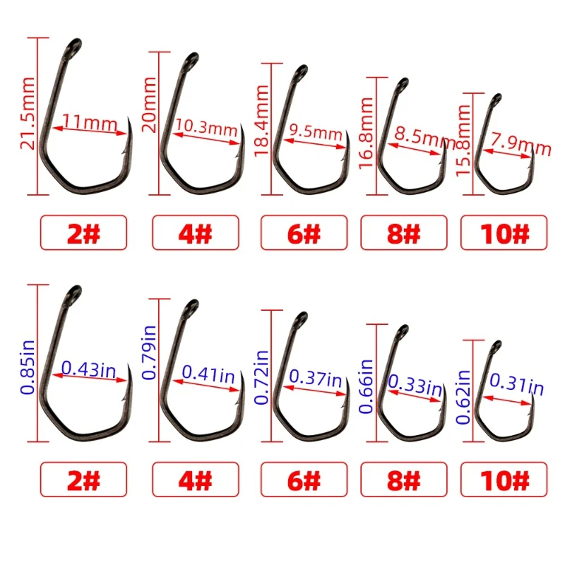 30pcs/boxed Diamond Shaped Fish Hook with Barbed High Quality Sharp Fishing Tackle Hook 5 Sizes Available Fish Hook Accessorie image 4