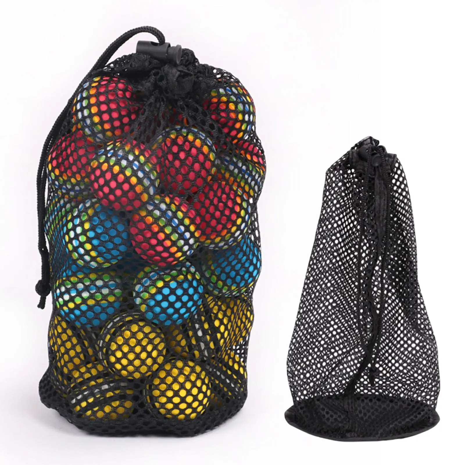Mesh Golf Ball Pouch Nylon Bag Net Storage Drawstring Organizer Sports Accessory for Golf Camps Fitness Clubs