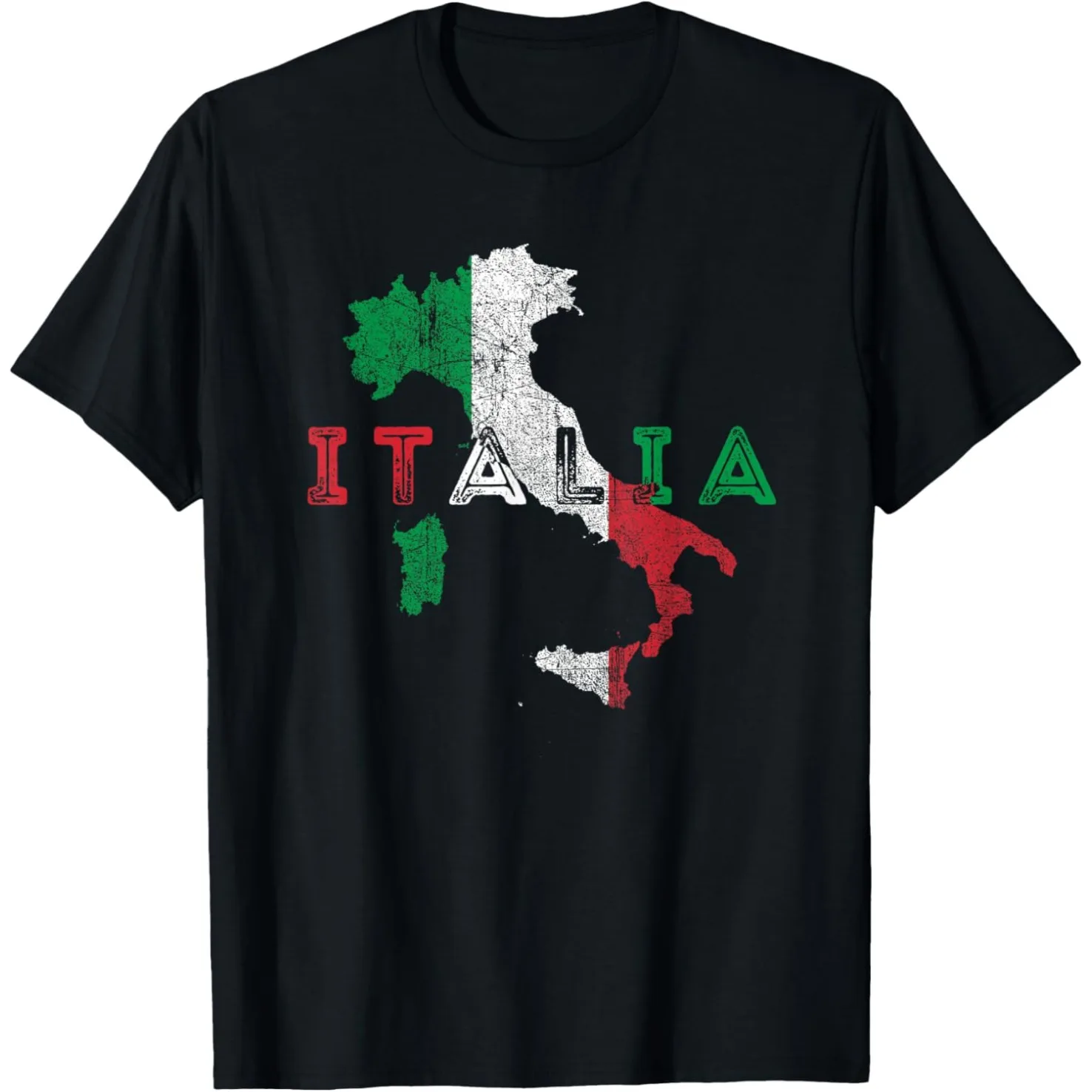 Italia Love Italienische Flagge Herz Italien T-Shirts Herren Damen Baumwolle Humor Streetwear T-Shirt Kurzarm Unisex Lockere Kleidung – Detail 2