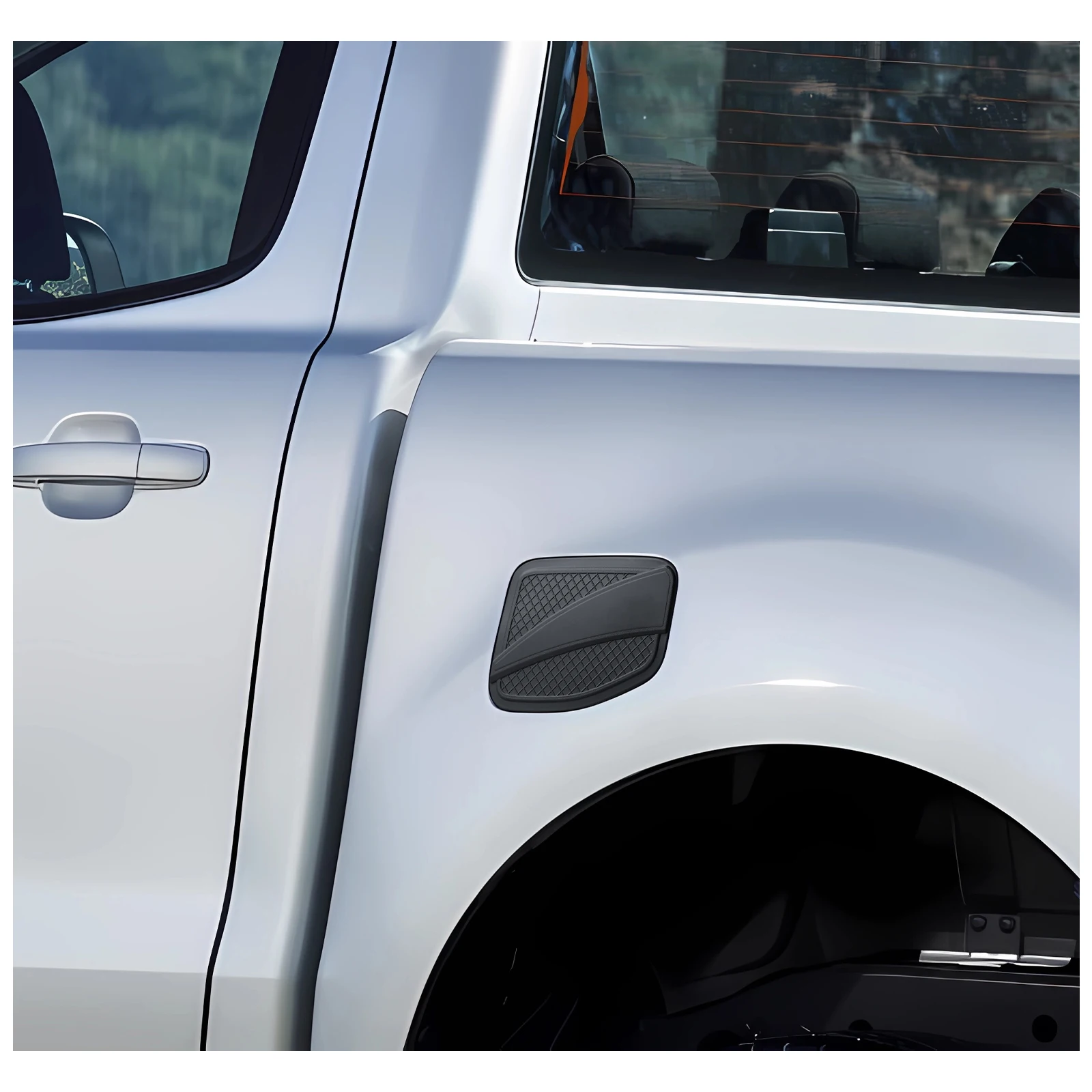 ABS Tampa De Gás De Plástico Exterior Tampa Do Tanque De Combustível para Ford Ranger T6 T7 T8 2012-2022 4X4 Auto Car Acessórios Matte Black