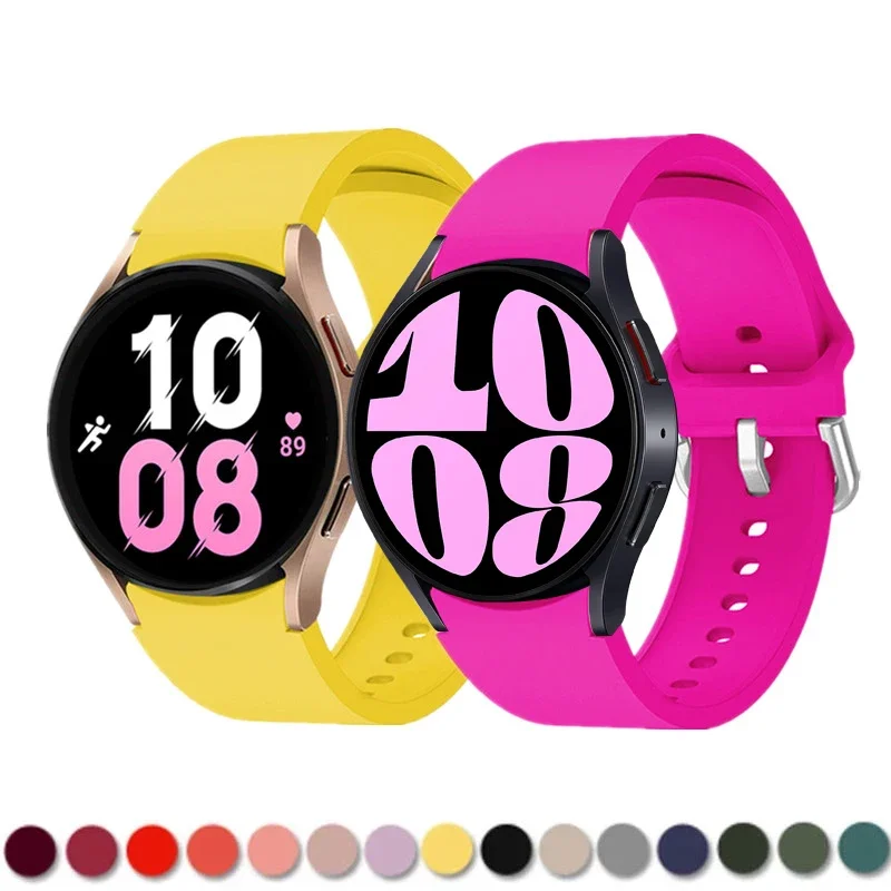 

Strap For Samsung Galaxy Watch 7 6 5 4 44mm 40mm/5 Pro 45mm wristband 20mm Silicone Bracelet Watch 6 classic 43mm 47mm Band