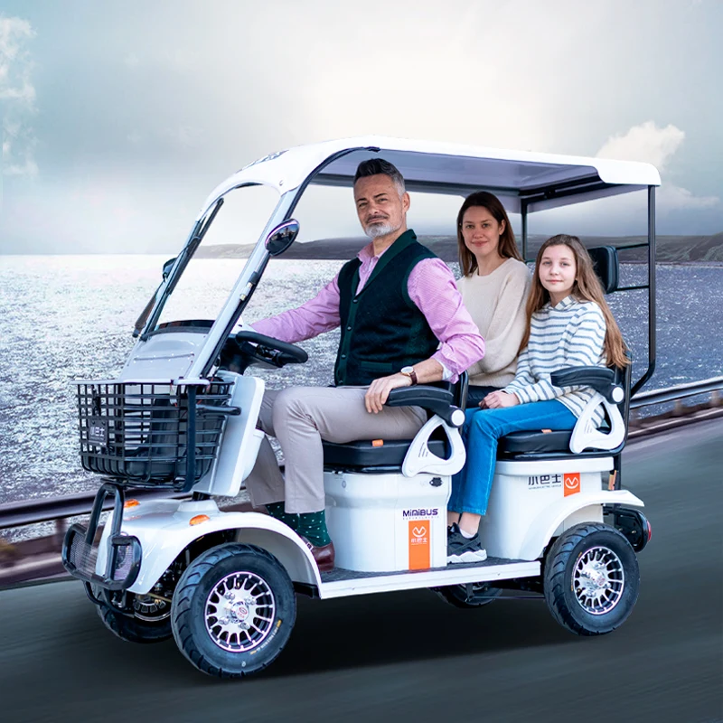 MINIBUSEV E6 leisure scooter Golf scooter Electric four-wheeler Family female small shuttle children with shed battery car