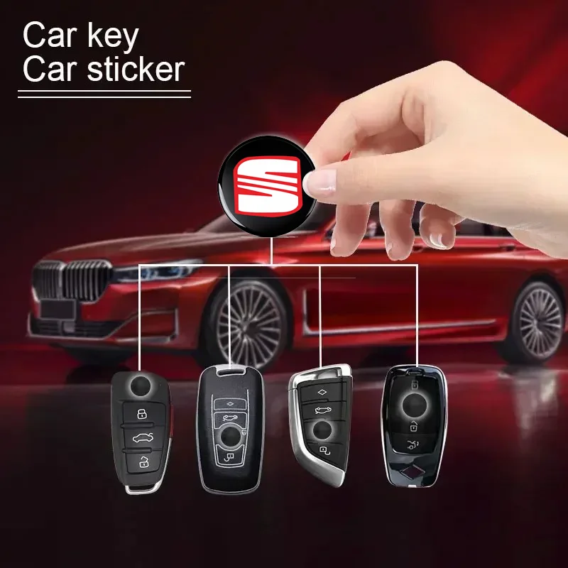 Night Luminous Car Ignition Key Ring Stickers Auto Motorcycle For Seat Leon FR Altea Ibiza Toledo Cordoba Alhambra Arona Ateca