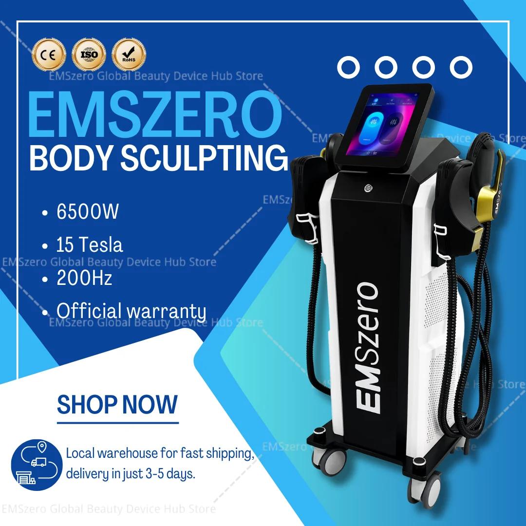 EMSzero Body Slimming Sculpting Machine Fat Burning RF 6500W 200HZ Weight Lose Electromagnetic Muscle Machine