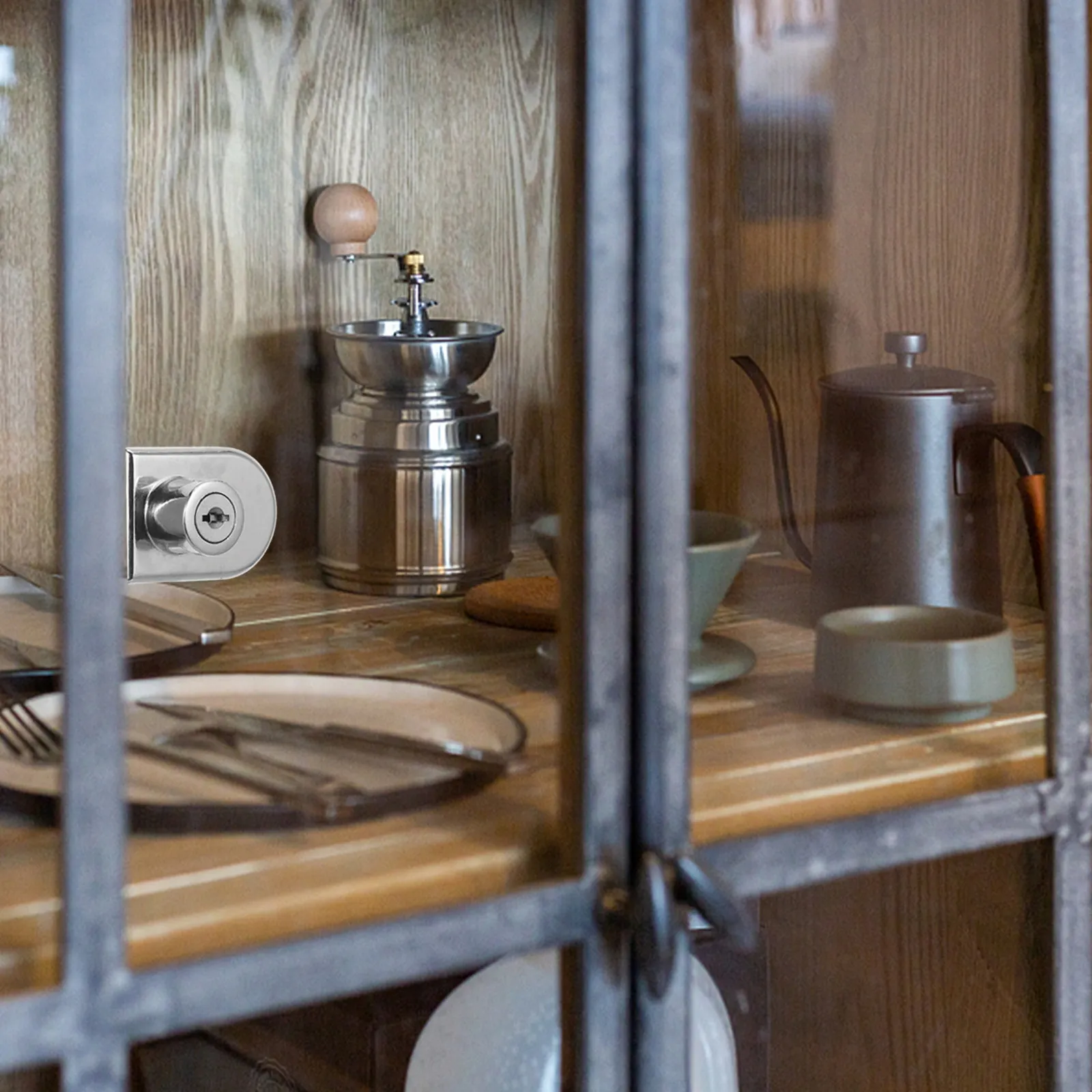 Showcase Cabinet Door Lock Metal Core Stable Security Single Double Door Display Glass Locks Counter Wine Cabinet