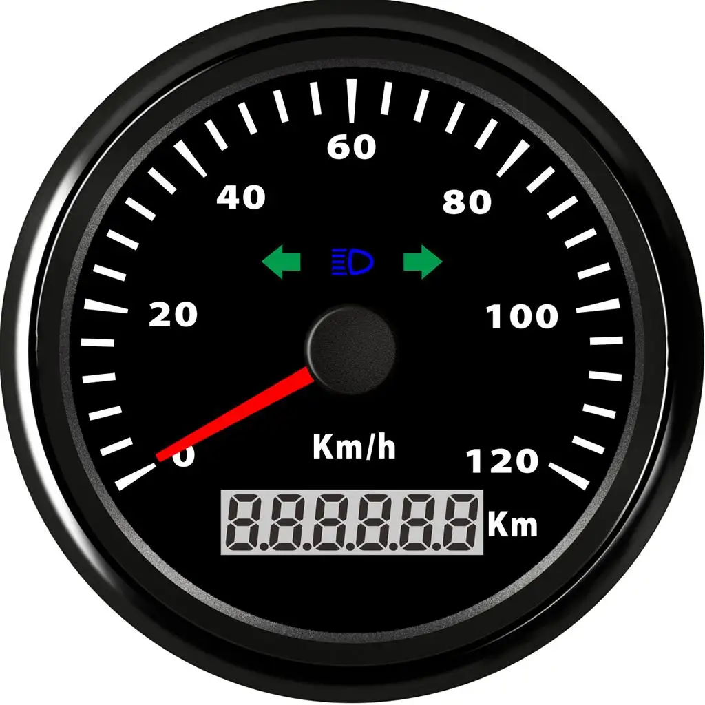 

85mm 120km/h Motorcycle Stainless Steel Speedometer Odometer Waterproof #2