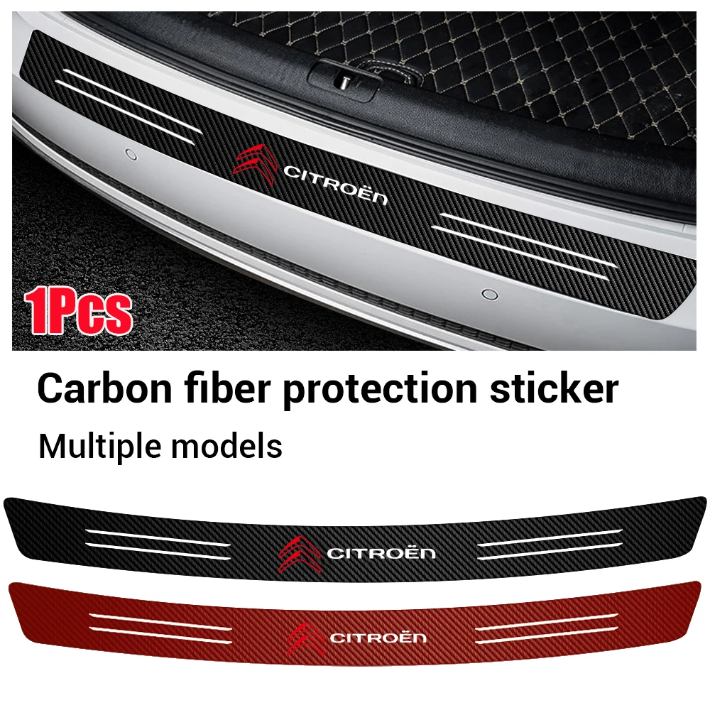 1PCS Car Rear Bumper Trunk Anti-scratch Protector Sticker For Citroen C1 C2 C3 C4 Picasso C4L C-ELYSEE Xsara Cactus C6 Berlingo
