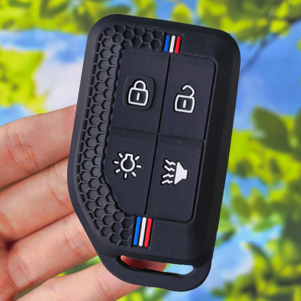 Durable Silicone Truck Key Fob Case, Racing Stripe Anti-scratch Protective Shell for Volvo New FM FH FH16 Tractor Van