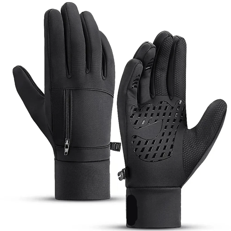 

Winter Outdoor Cycling Gloves for Men and Women Touchscreen Windproof Warm Sport Splashproof Silicone Non-slip Motorcycle Gloves