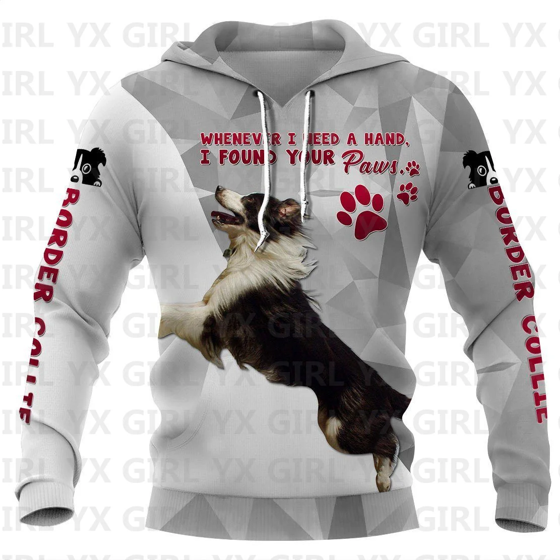 Beagle Paws/Border Collie Paws/Chihuahua Paws 3D Printed Hoodie Women For Men Pullovers Street Tracksuit Love Dog Gift