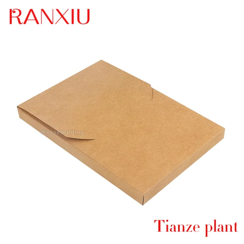 Custom Fully Customized Logo A4 Kraft Paper File Folders Durable Documents Storage Bag For School/Office