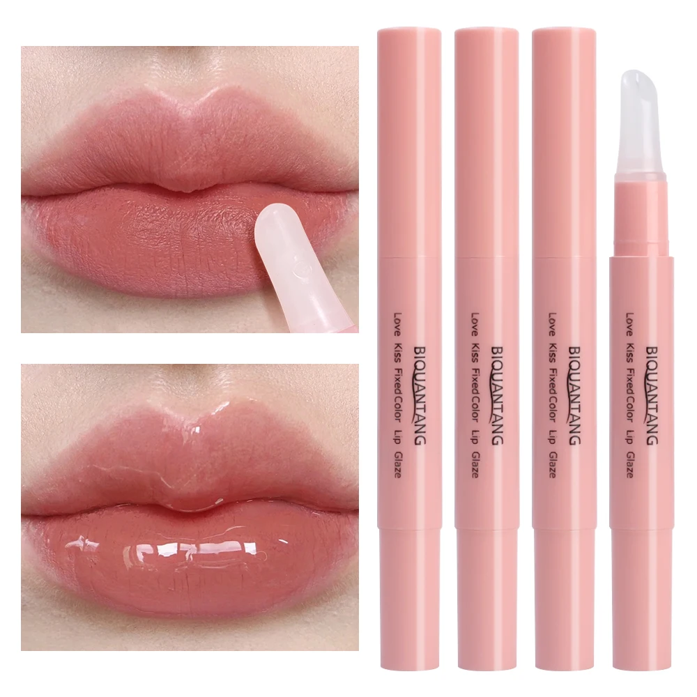 4ml Lipstick Fixed Color Lip Glaze Raincoat Waterproof Long Lasting Translucent Lipstick Fixative Gel Lips Color Fixing Cosmetic