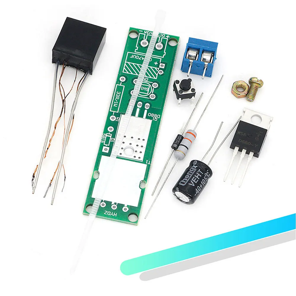 DC3-5V DIY Kit High Voltage Generator Arc Igniter Lighter cigarette lighter Kit for DIY Electronic Production Suite
