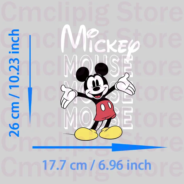 Mickey and Minnie Mouse iron on patches for clothes family lovers heat transfer vinyl Applique for clothes