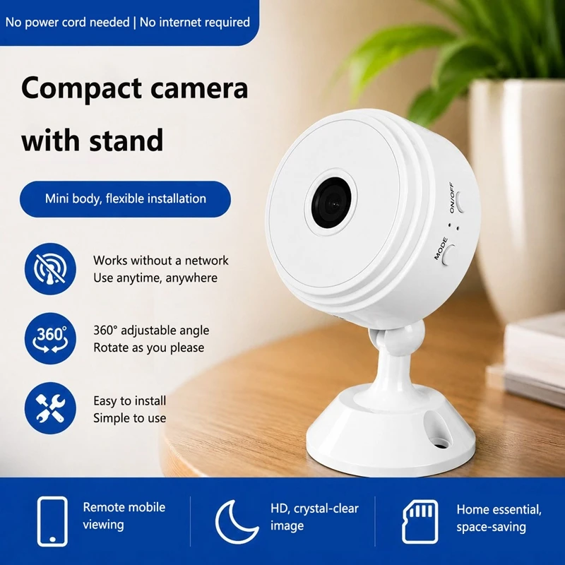 WiFi Monitoring Camera Wireless Video Recorder Security Protection HD Mini Camera Smart Home Monitoring Camera For Infants Pets