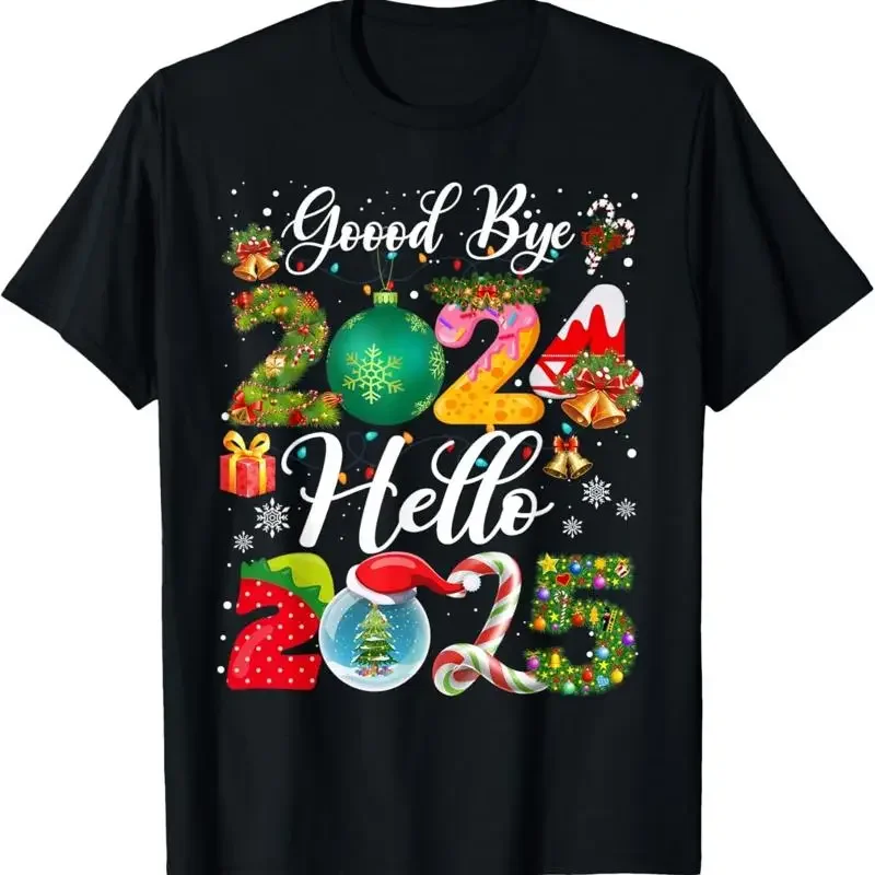 Goodbye 2024 Hello 2025 Happy New Year_s Eve Christmas Xmas T Shirt