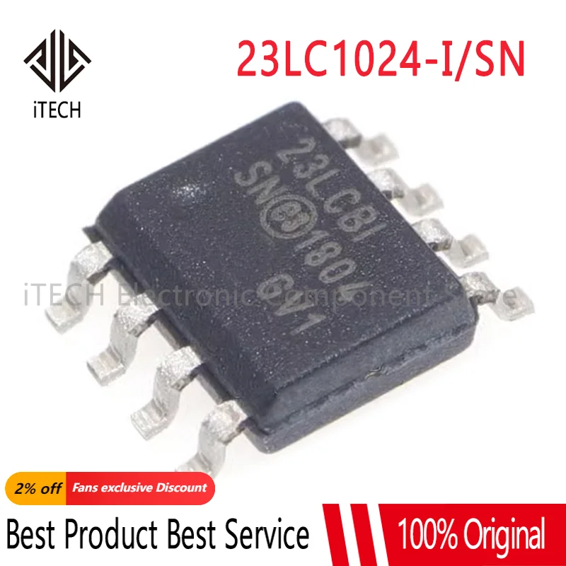 100% 23LC1024-I/SN …