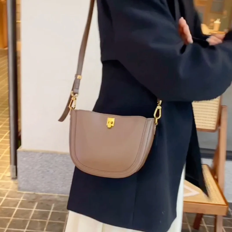 Genuine leather women's Handbag cowhide Shoulder bag Soft Leather Minimalism luxury Female high quality ladies crossbody bags