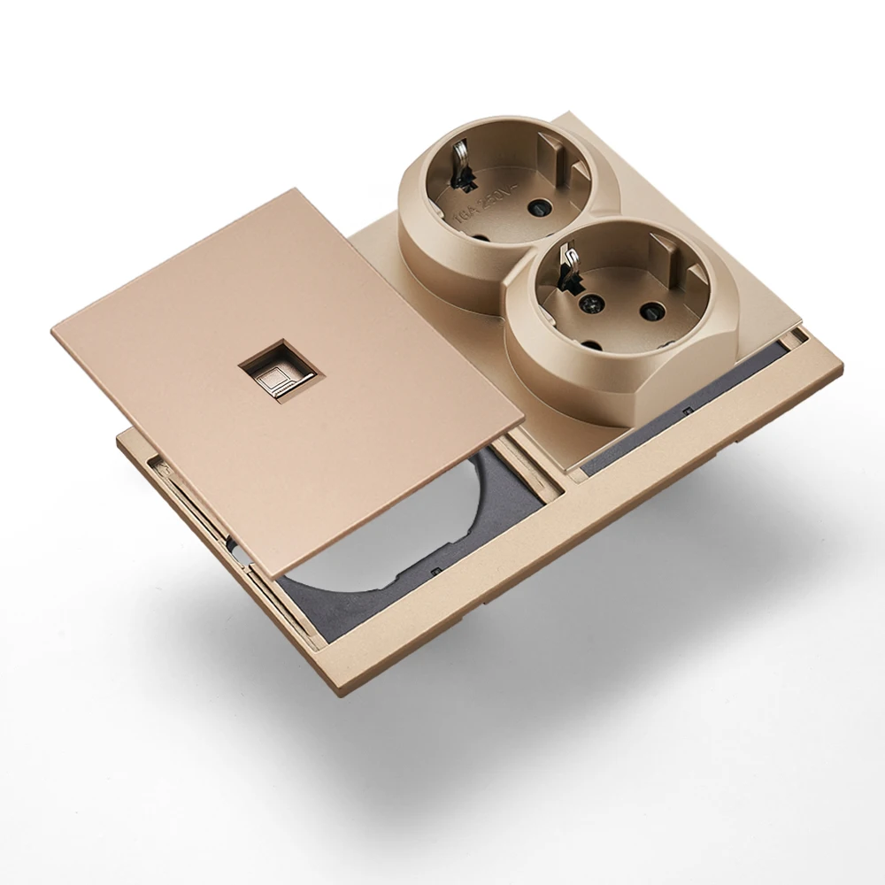 Skin Sensation 1 Socket Computer Power Sockets Skin Feel Paint Embedded Integrated Panel Rocker Switch Button Light Switch Paint