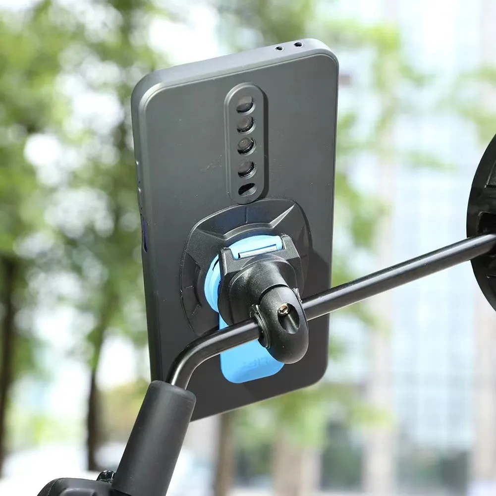 

360° Rotatable Motorcycle Phone Holder Quad Navigation Support Stand Self Bicycle Phone Holder Lock Case Handlebar Holder