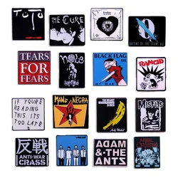 Rock Band Badge Cartoon Music Album Singer Logo Brooch Denim Jacket Metal Pin Accessories Band Fan Collection Jewelry Gift
