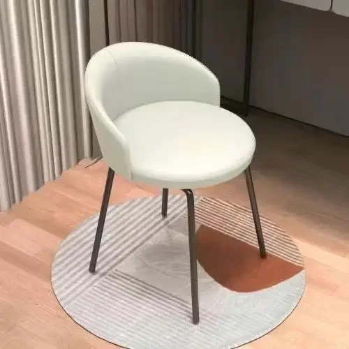 Nordic Chair Girls Bedroom Dressing Stool Makeup Chair Light Luxury Small Armchair Living Room Furniture Chairs Pu Leather Stool