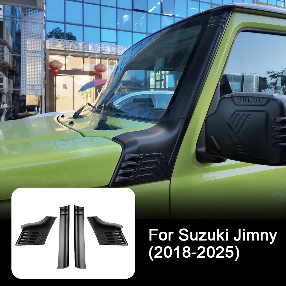 

For Suzuki Jimny 2018-2025 A-pillar Trim Cover, ABS Anti-Scratch Wear-Resistant Exterior Decor Protective Trim Auto Accessories