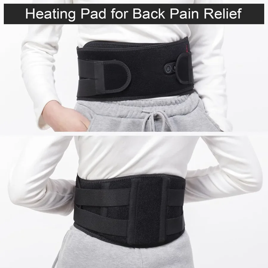 لوحة التدفئة مدلك أسفل الظهر التفاف لتخفيف آلام الظهر مع تدليك الاهتزاز والعلاج الحراري 7.4 فولت 4400 مللي أمبير مضرب قابل لإعادة الشحن