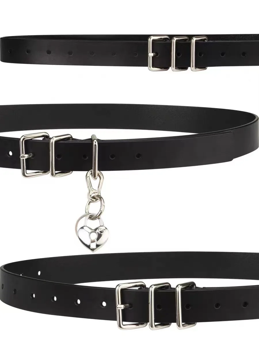 cintura-in-pelle-con-fibbia-quadrata-argentata-e-lucchetto-a-forma-di-cuore-nero-accessorio-di-moda-unisex-versatile-resistente-e-con-finitura-a-superficie-morbida