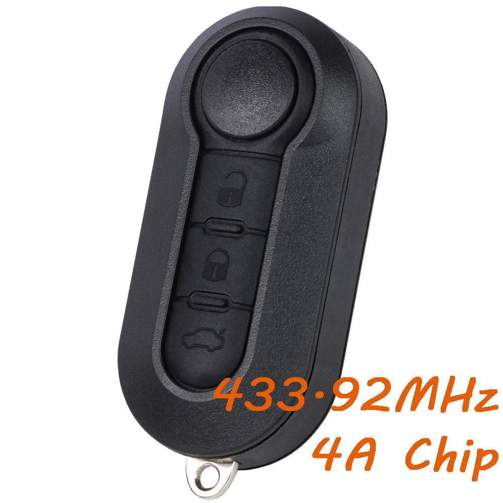

A2C86460000 4A чип для Fiat STRADA MOBI UNO FIORINO E MAIS Smart Flip дистанционный брелок с 3 кнопками 433,92 МГц SIP22 пустой лезвие ключа