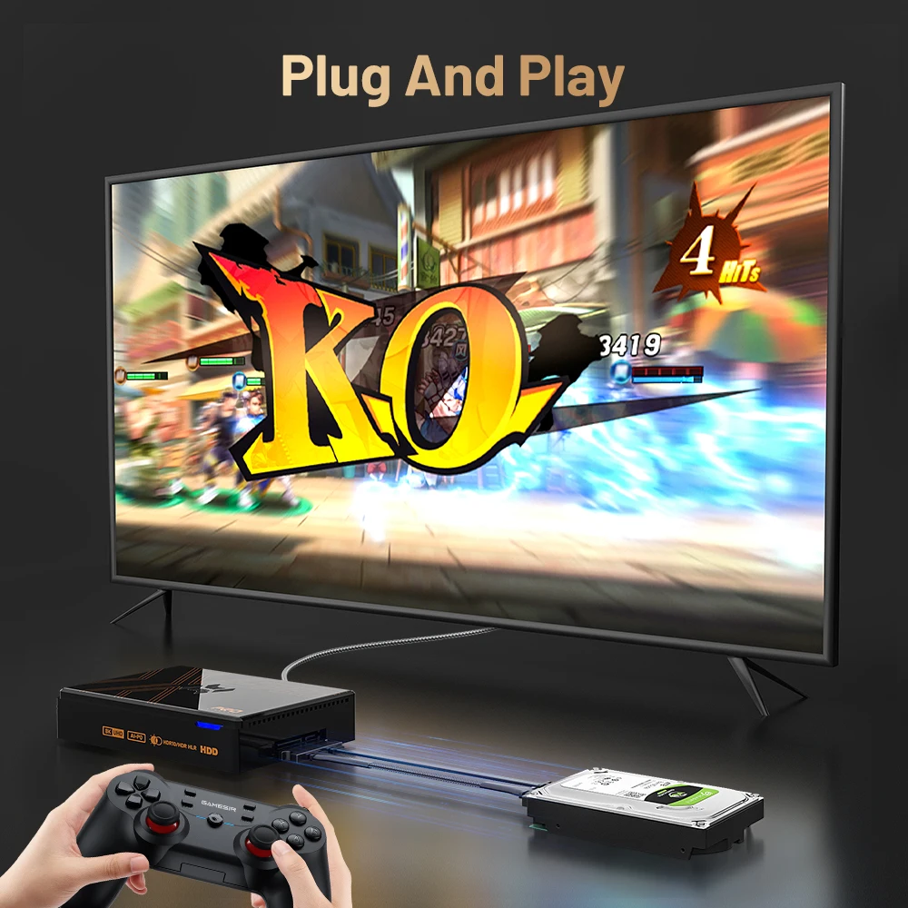 Super Console x5 Pro Videospiel konsole mit integrierten 10000 Spielen, 40 Emulatoren für ps2/ps1/dc/Arcade android12 Smart TV Box