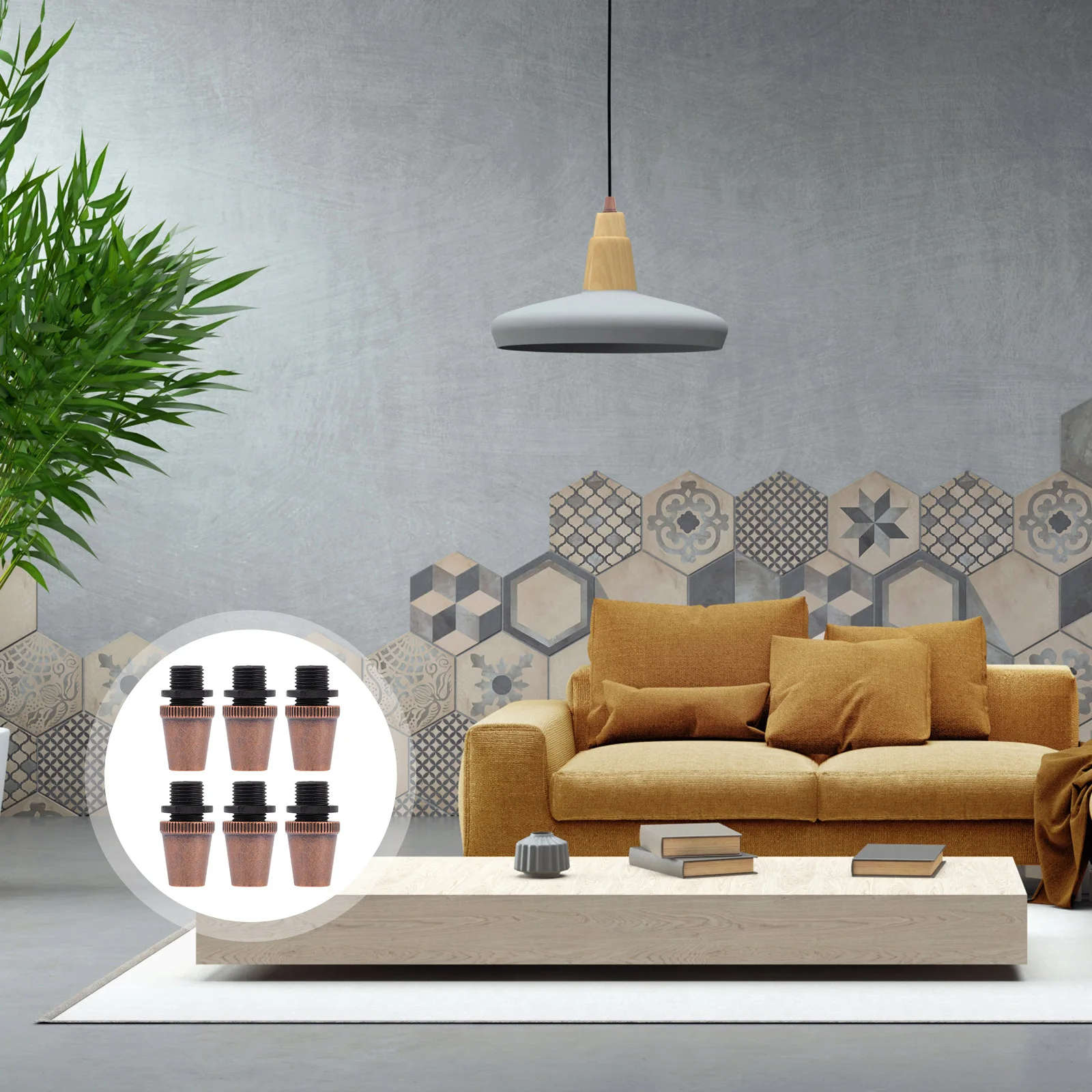 

6pcs Wire Cable Lock Clips For Pendant Lights Retro Lighting Fixing Grip Diy Cord Management Ceiling Chandelier Connectors