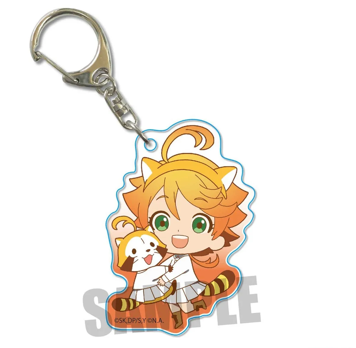 لعبة نورمان إيما راي آنا موجيكا المفاتيح دمية أنيمي الاكريليك كيرينغ قلادة للهدايا