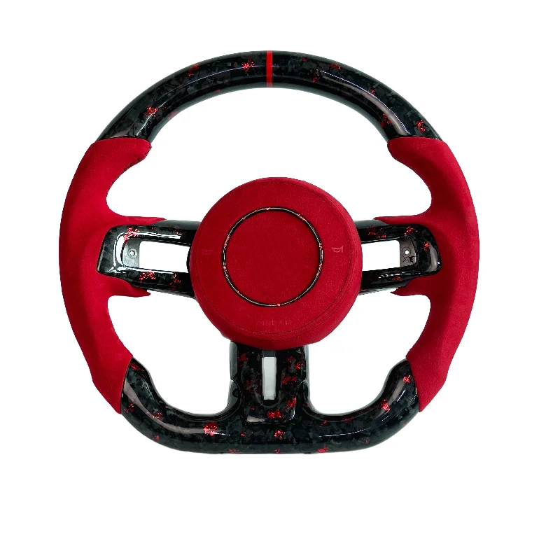

Leather customized carbon fiber steering wheel suitable for upgrading the of Ford Mustang Sherbil GT series models