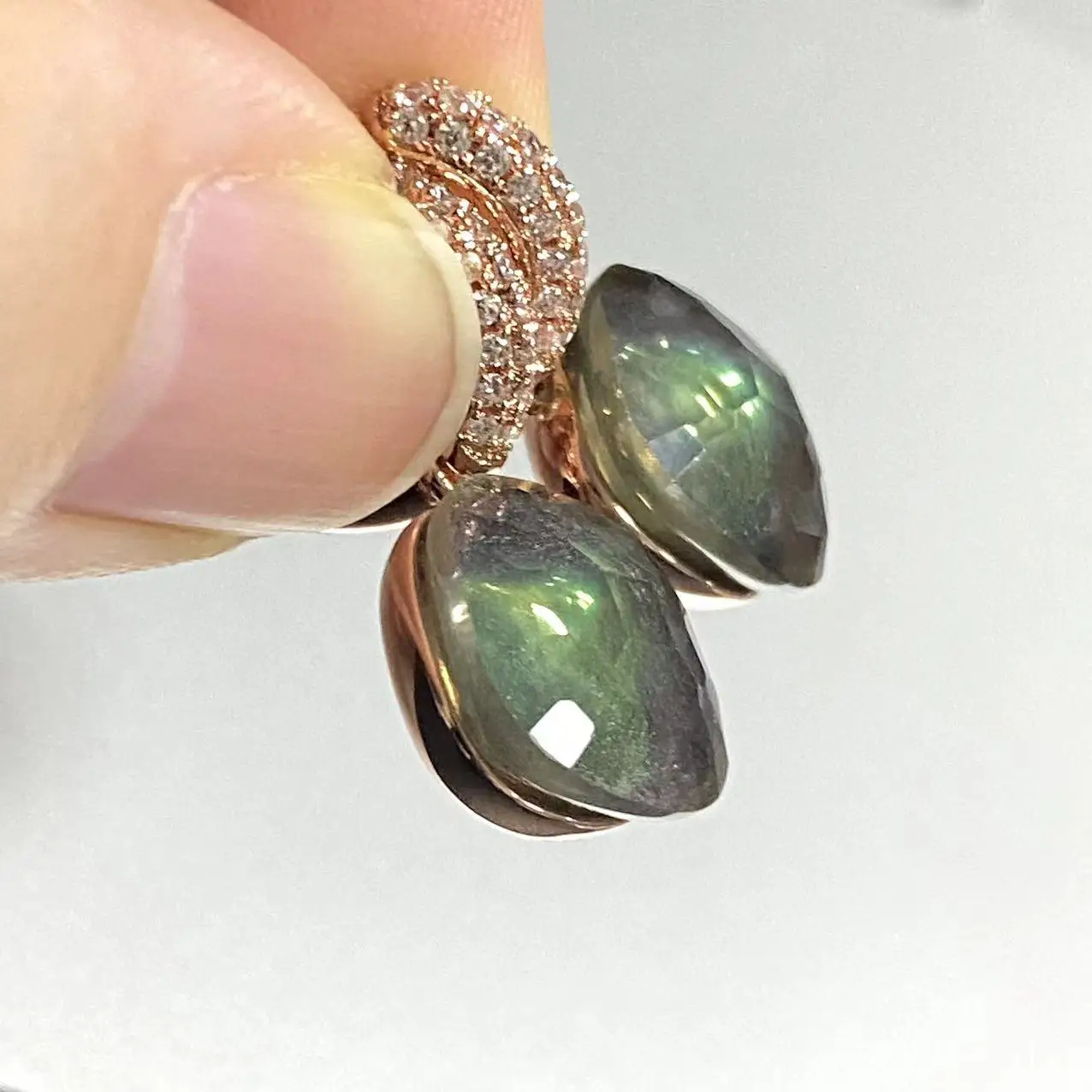 12.6mm Flat Earrings Inlay Zircon Candy Color Crystal Earrings For Women Drop Earrings Fashion Jewelry Gift
