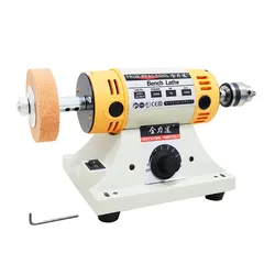 220v Adjustable Speed Polishing Machine Multi-Function Bench Lathe Polisher Grinder For Jewelry Making Woodworking Manual DIY