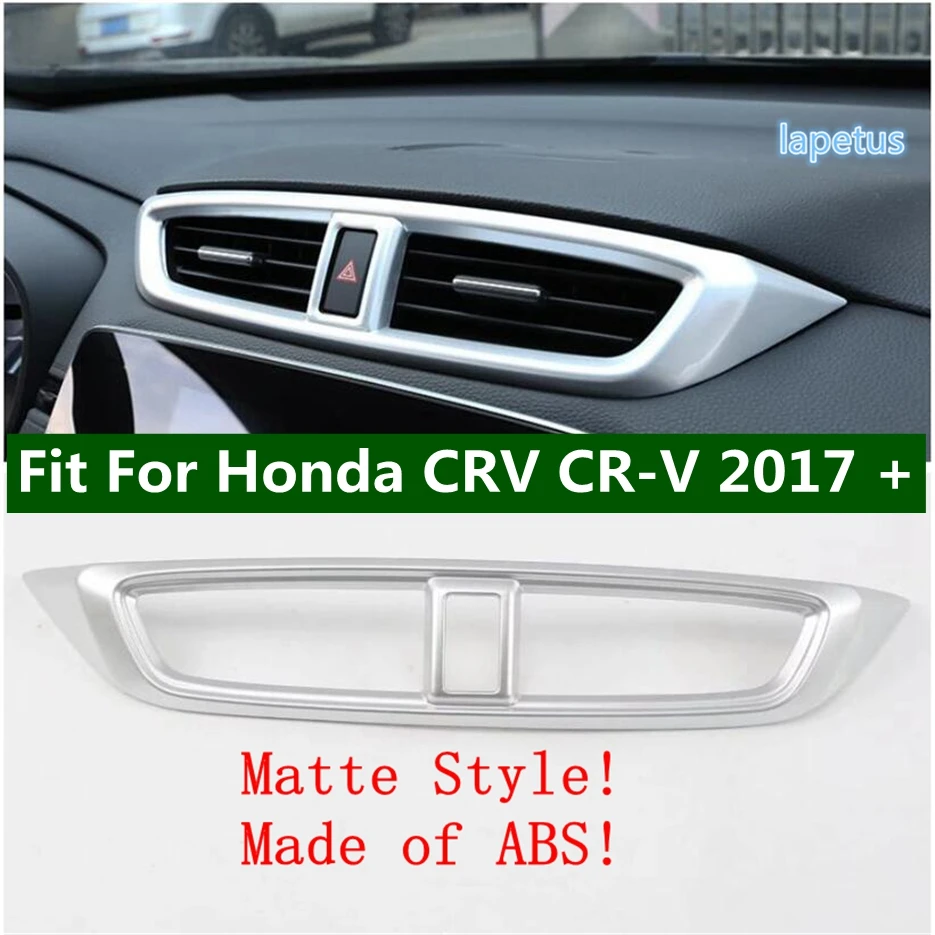 Center Air Conditioning AC Outlet Warning Lights Cover Trim For Honda CRV CR-V 2017 - 2020 Matte / Carbon Fiber Car Accessories