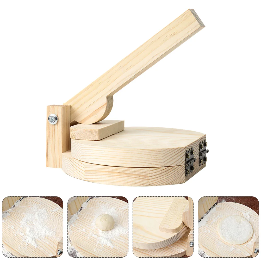 

1Pcs Premium Wood Dumpling Wrapper Mold Presser Log Color Simple Operation Labor Saving Gift Idea for Home Cooking Dumplings