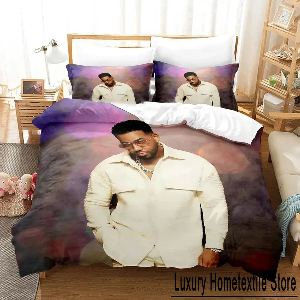 Singer Romeo Santos  Bedding Set Boys Girls Twin Queen Size Duvet Cover Pillowcase Bed Kids Adult Fashion Home Textileextile