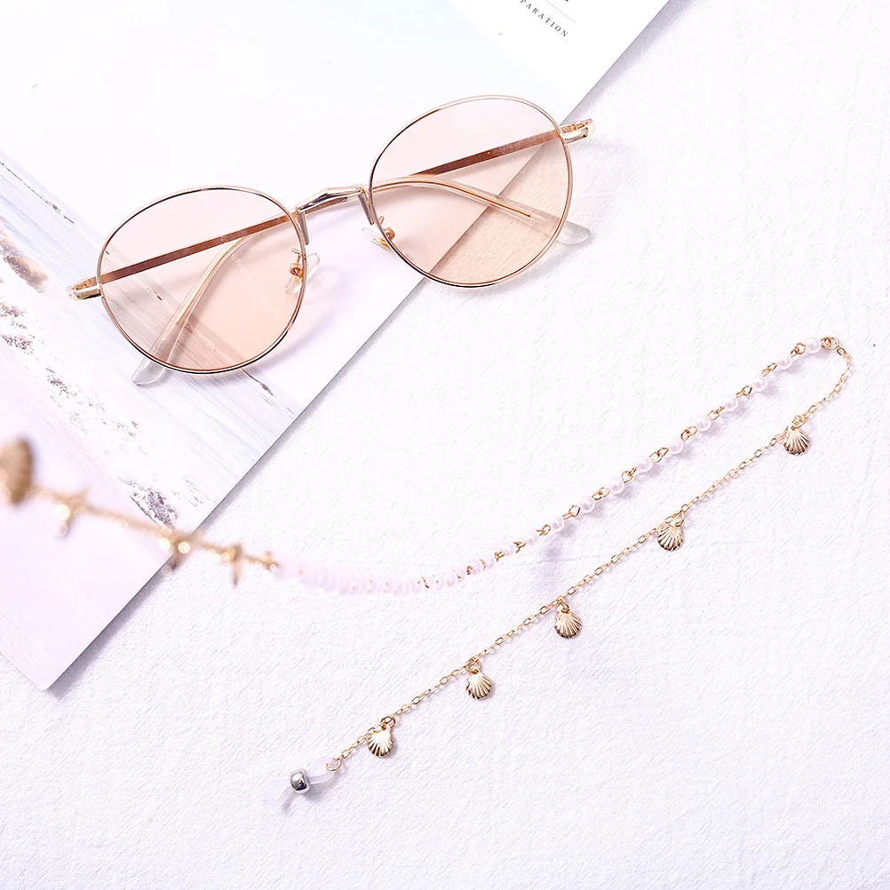 

Pearl Glasses Cord Metal Fashion Strap Anti-Slip Eyeglasses Retainer for Running Hiking Sunglasses Holder Hanging Neck