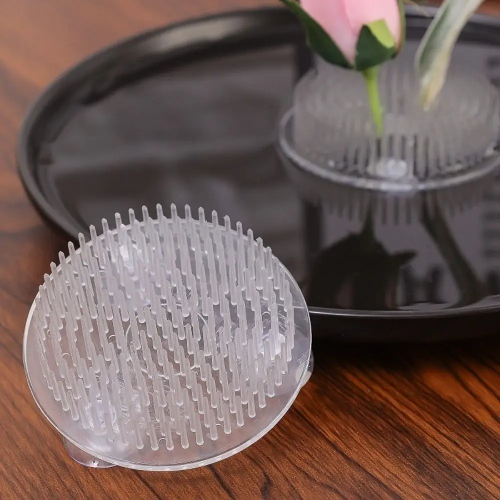 1/3Pcs Transparent Ikebana Stem Holder Circular Waterproof Arrangement Base DIY Flower Fixing Bracket for Vases Floral Design