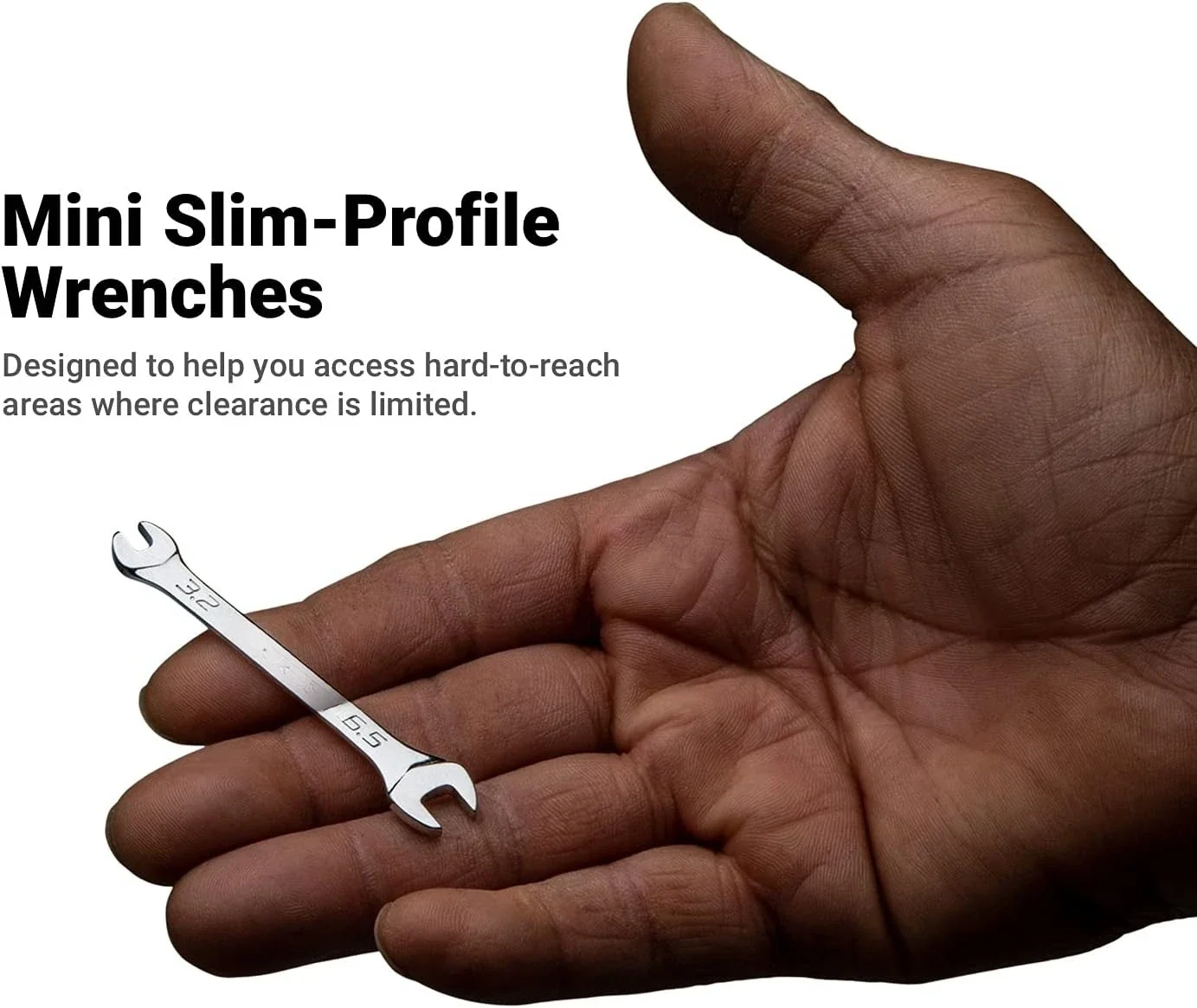 مجموعة مفاتيح ربط صغيرة رفيعة مع صينية ميكانيكي، متري وSAE، 3.2-13 مم و3/16-9/16 بوصة، 11 قطعة #3