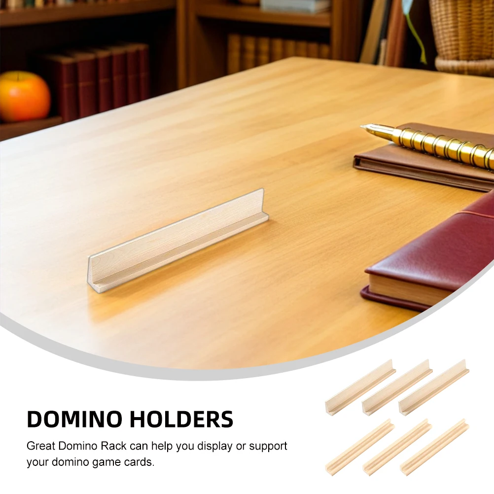 6 stücke Holz Domino Tabletts Multi-Funktion Desktop Racks Für Alphabet Spiele Diy Handwerk Display Pädagogisches Karten Halter Basis