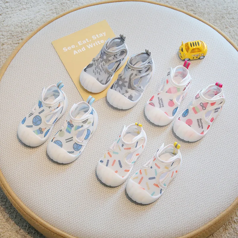

Summer Breathable Air Mesh Kids Sandals 1-4T Baby Unisex Casual Shoes Anti-slip Soft Sole First Walkers Infant Lightweight Shoes