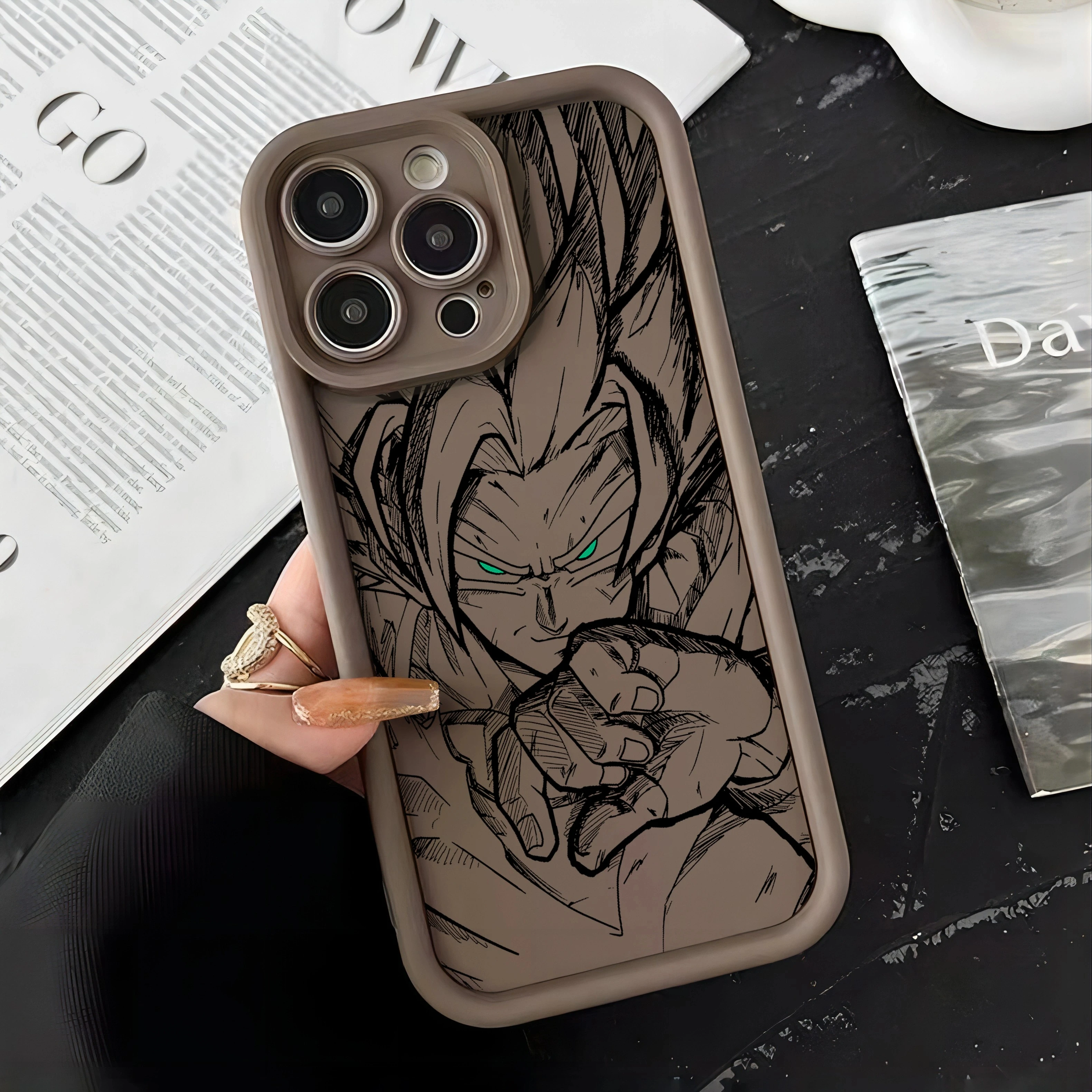 Casing HP Anime Dragonball Baru Warna Hitam untuk Samsung Galaxy A55 A54 A35 S25 S24 S23 S22 S21 Ultra Plus S20 FE Soft Back Cover