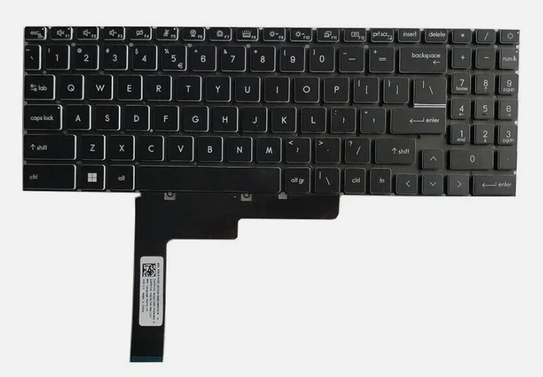 

US Laptop Keyboard For MSI Stealth GS77 12UE 12U 12UGS 12UH MS-17P1 with Per-Key RGB Backlit