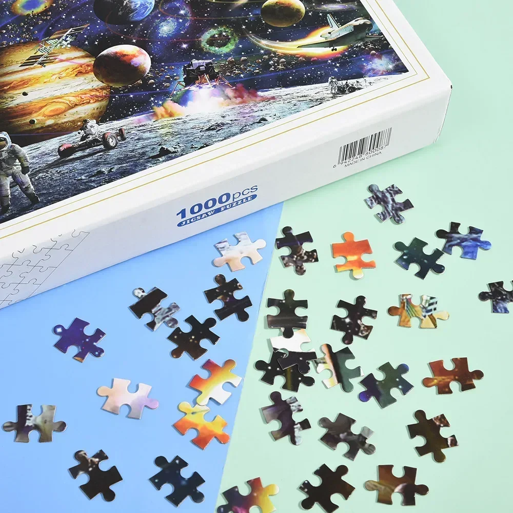 1000 Pieces Challenging Jigsaw Puzzle Landscape Animation Decorative Painting Brain Exercise Toy for Mental Fitness