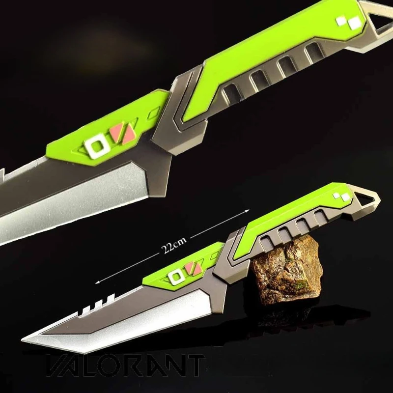 22 سنتيمتر/8.66in Valorant لعبة الأجهزة الطرفية الترا الحد فلاش المعادن المشاجرة التدريب سكين الدعائم نماذج الأسلحة سطح المكتب زخرفة ألعاب للأولاد #3