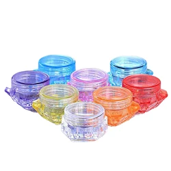 10Pcs 3g 5g Diamond-shape Face Cream Jars Empty Makeup Containers Plastic Clear Pots Sample Bottles Nails Powder Storage Boxes