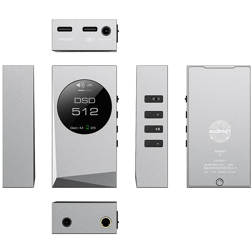 مضخم صوت سماعة رأس محمول Audirect ، فريق 1 ، بلوتوث ، USB ، DAC ، OPA1612 ، مخرج opampa ، من من من من ، من ، من ، من ، من ، من ، من ، من ، إلى ، من ، IEM متوازن